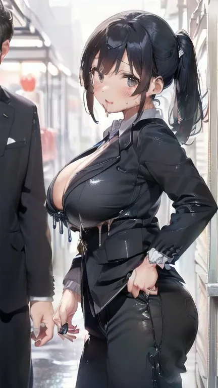 (must be follow these prompts:2.2),masterpiece,best quality,extremely detailed,(in her clothing:3.5),(in her formal styled business suit clothing:3.6),(adorable expression:2.5),(usual face:2.2),(displayed one girl on single picture:2.4),(black hair:2.1),(現...