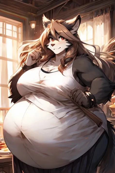 Twokinds super mega obese basitin black fur heavy clothes