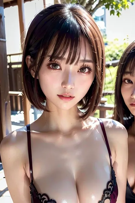 ((Japan 3 women))、((threesome))、hightquality、Glossy glossy skin、((glistning skin))、Lush bust、((​masterpiece、top-quality、ultra-detailliert、Film Light、intricate-detail、hight resolution、ighly detailed))
