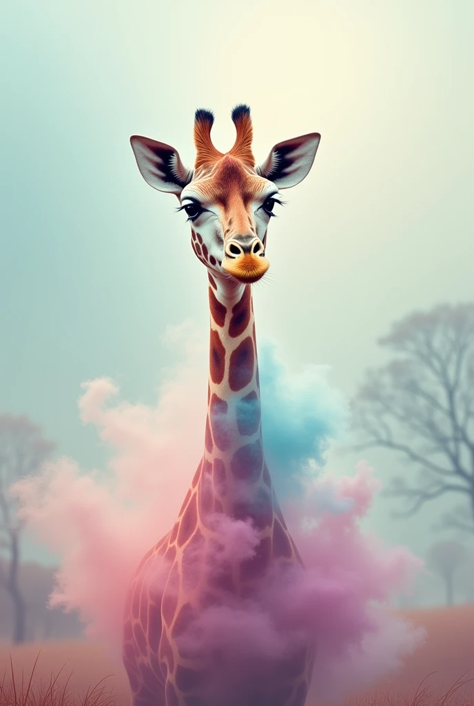 Misty Meow | Animal | Giraffe Digital Art Print | Wall Art | AI Generated | AI Art | Digital Download | Home Decor | Printable Art