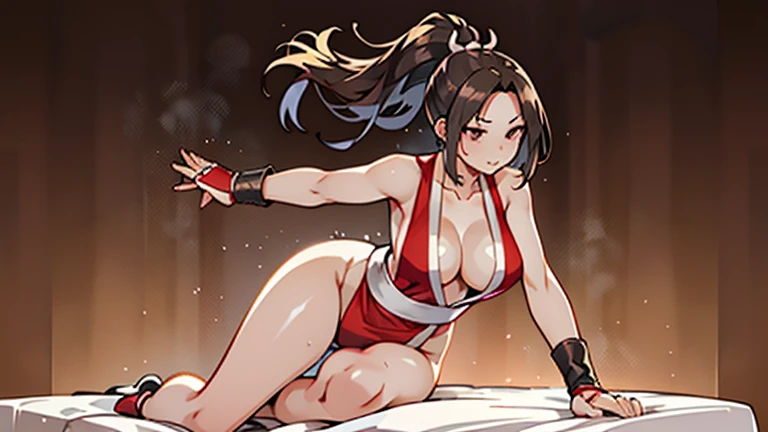 high quality,HD,16K,Sharp Line,1 Girl,fantasy, （Fire Spirits）,Pretty Face, Large Breasts, Beautiful legs,In the mountains,Focus Girl,detailed Pretty Face,Detailed clothes,beautiful eyes,Cool,Sexy,Dynamic Angle,穿着华服的神明Strike a pose拍照, Ancient mysterious sex...