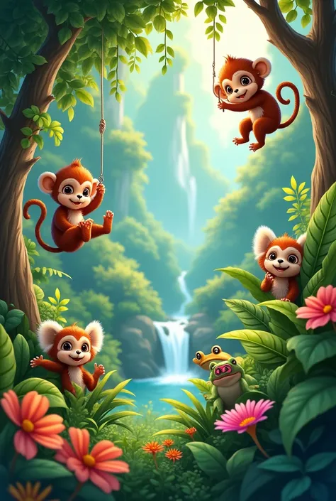 cute animals of the jungle