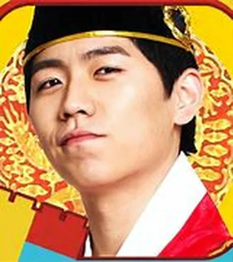 Close-up of a person wearing a hat against a red and yellow background, Doyoung Kim, Korean Men, Grapefruit, Xiaolon, korean artist, Junhyung Hong, Inspired by Jang Seung-eop, Inspired by Yang Borun, who is siwoo?, Taehyung, heise jinyao, official photos, ...