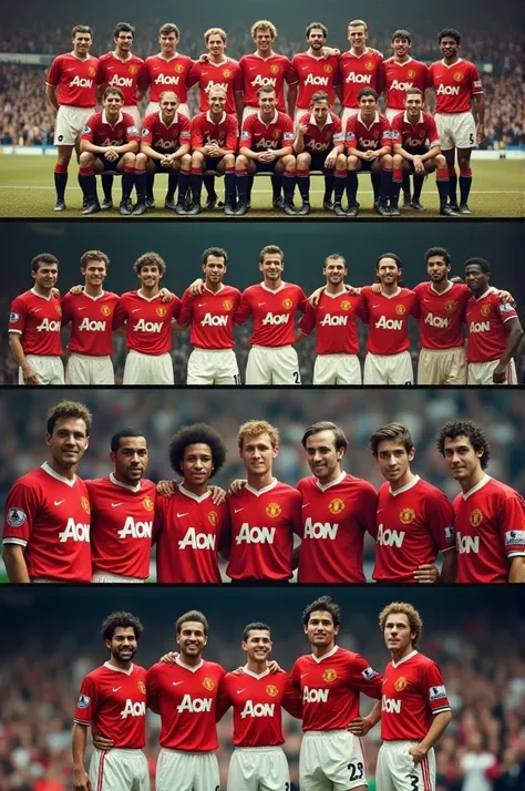 Manchester United team pictures from early days to present days