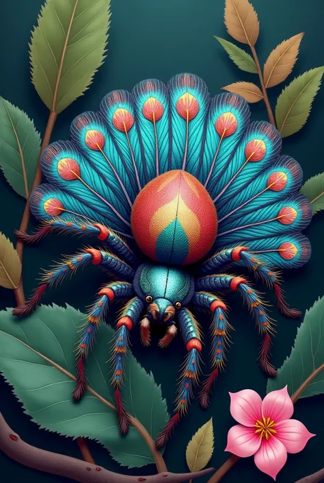 poster on peacock spider
