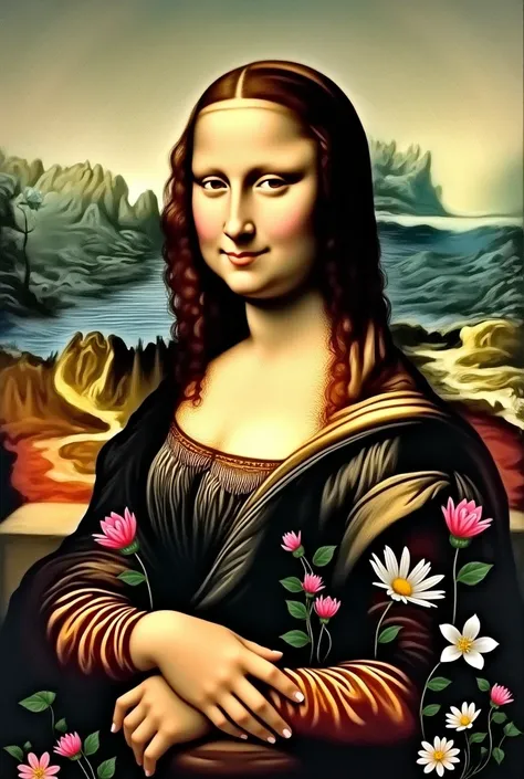 Mona Lisa floral Quadro