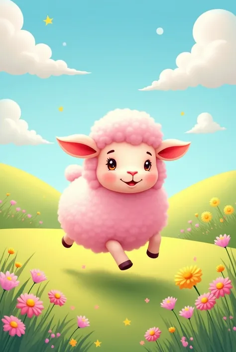 pink sheep drawing
