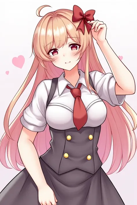 One person, chest, Blushing, 大きなchest, Blushing, anime, 
uniform,Erotic