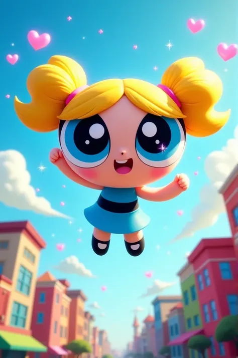 generate the Powerpuff Girls bubble in the Powerpuff Girls