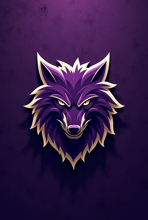 Purple logo for a football team called Los Resentidos with a wolf 