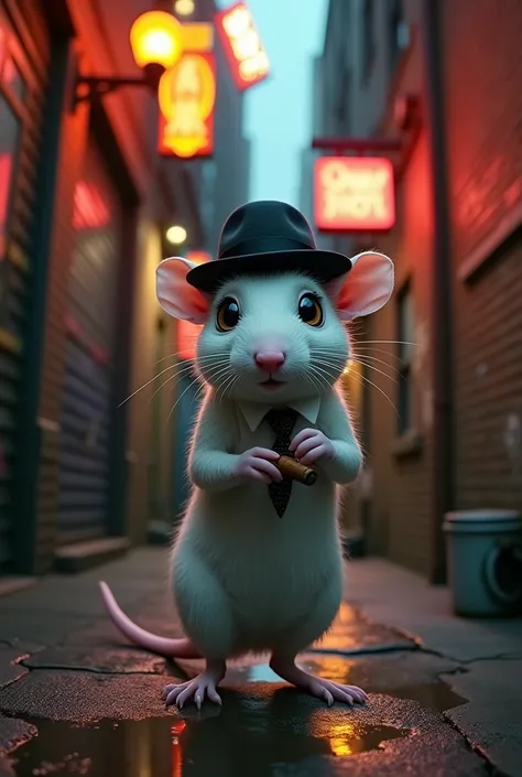 A gangster white rat