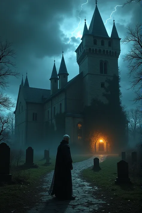 Gothic horror dark night setting castle