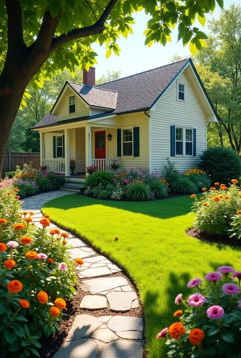 Garden, very normal house