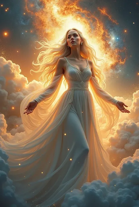 Beautiful, powerful, omnipotent, omnipresent, eyes like flames of fire, Hair white as snow, Face shines brighter than gold