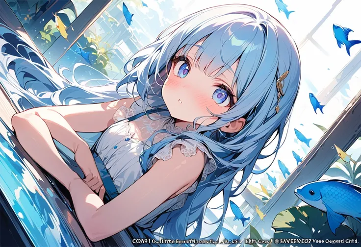 masterpiece, best quality, extremely detailed, (illustration, official art:1.1), 1 girl ,(((( light blue long hair)))), ,(((( light blue long hair)))),light blue hair, long hair ((blush)) , cute face, big eyes, masterpiece, best quality,(((((a very delicat...