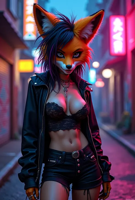 Emo furry fox women with big butt and boobs