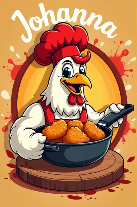 Logo for a fried chicken business called Johanna