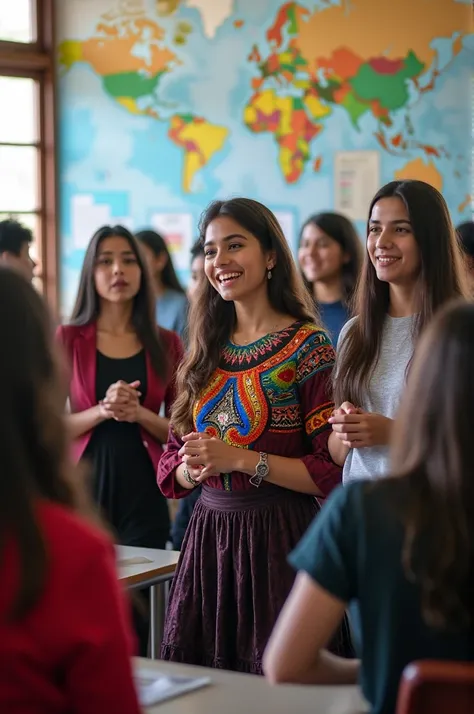 Students from the University of San Carlos of Guatemala presenting assignments