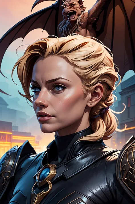 Female Gargoyle. Official Art – Charecter profile. An Award-Winning Digital Masterpiece In 4K Ultra HD, Extreme Detail And Intricate Realism. Symmetrical Face. This Concept Art Brought To Life By The Hands Of Artists Like Wlop & Artgerm In A Stunning 2D Ve...