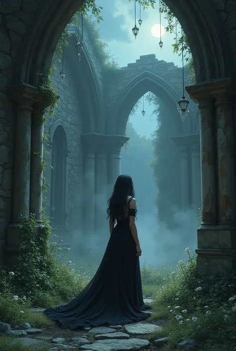 Among the ruins of a shattered dream,  
Your name still burns,  
like a cold flame that never goes out.
Romantic Gothic Art 