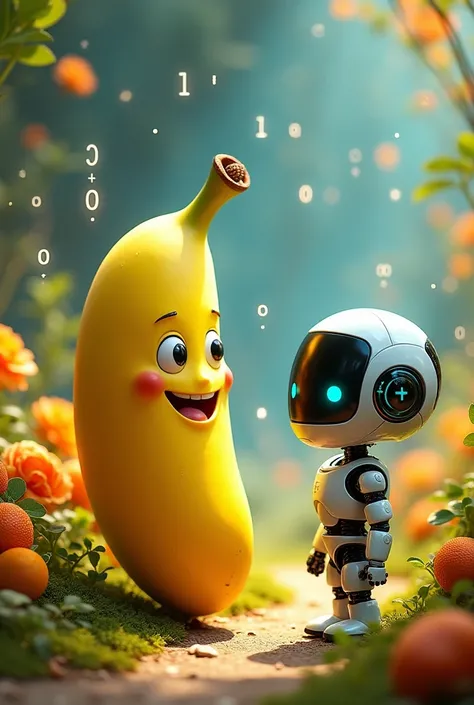 Drawing of a banana and artificial intelligence 