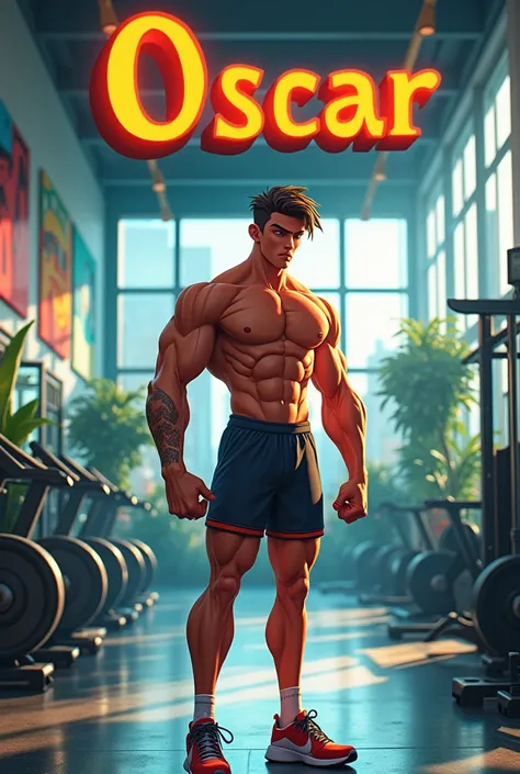 Create an image with Oscar&#39;s name and gym details 