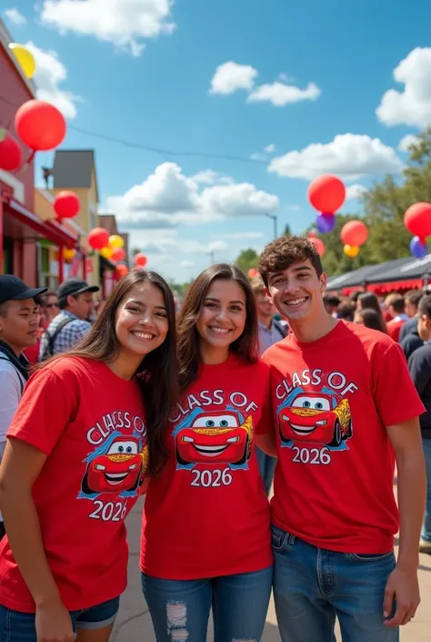 Class of 2026 Red T shirt Cars Movie themed