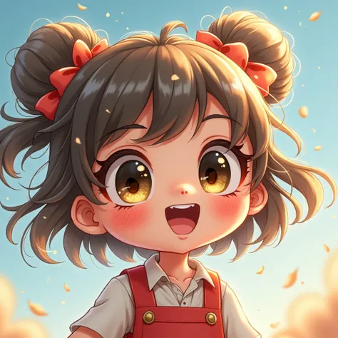 Chibi Meme, Cute close-up, Cartoon Art Style, Interesting expressions, Dynamic Movement, (Highest quality, masterpiece, Realistic), so beautiful, Perfect composition, Intricate details, Very detailed, Vibrant colors