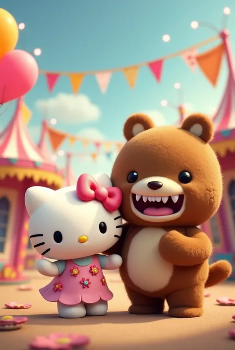 hello kitty y domo kun