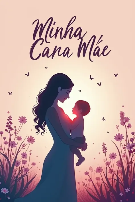 Create a poster for a theater square without images of people, but with an image that relates to a mother and the name.     "MY DEAR MOTHER"  In Portuguese 