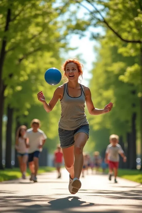 A person bouncing a ball