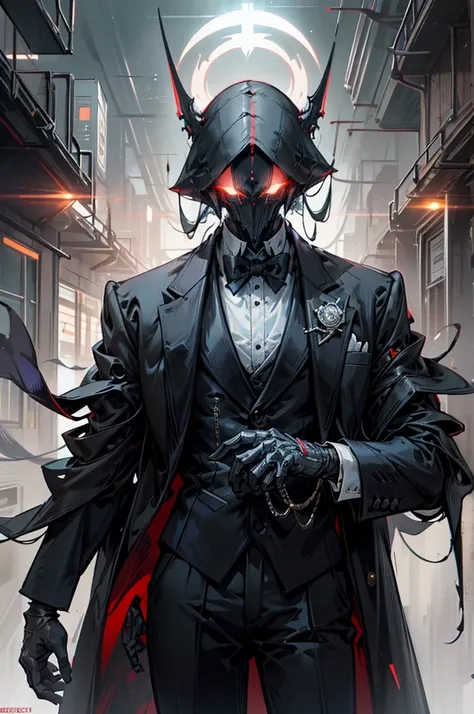 초상화, Face_through_torso, cyberpunk, A very tall male character with a thin build, dressed in an elegant tuxedo that contrasts with his criminal affiliation within the shadowy merchant guild. His head is entirely a glowing energy orb, giving him an otherwor...