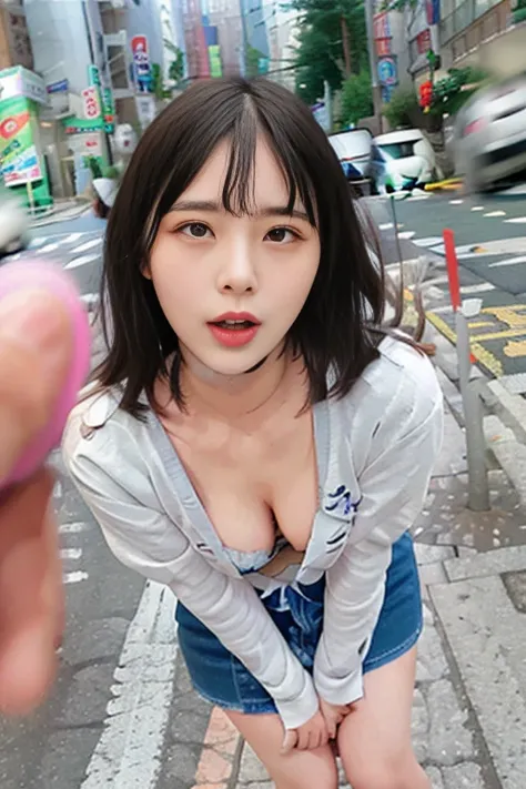 (Browsing Caution:-2), Realistic, photo-Realistic, masterpiece, Highest quality, High resolution, Very detailed, Intricate details, Realistic and sharp details, Cinema Lighting, Portraiture, lower angle, View your viewers, alone, One person, Japanese woman...