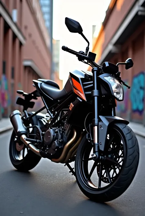 KTM Duke 250 painted black