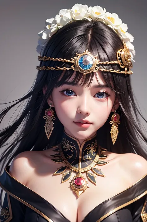 (8k, RAW Photos, 超high quality, Ultra-detailed CG Unity 8k wallpaper, masterpiece: 1.2), one person&#39;s, 3d,The depth of field in the photo is perfect、The lens flare is a nice accent.,Gazing lovingly at the viewer,smile,Very beautiful detailed eyes, Accu...