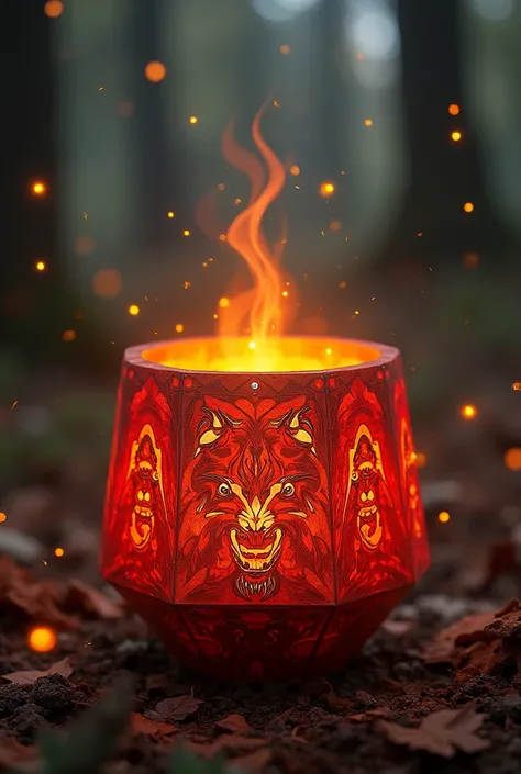 Make a functional and unique container with something original that represents the fire signs