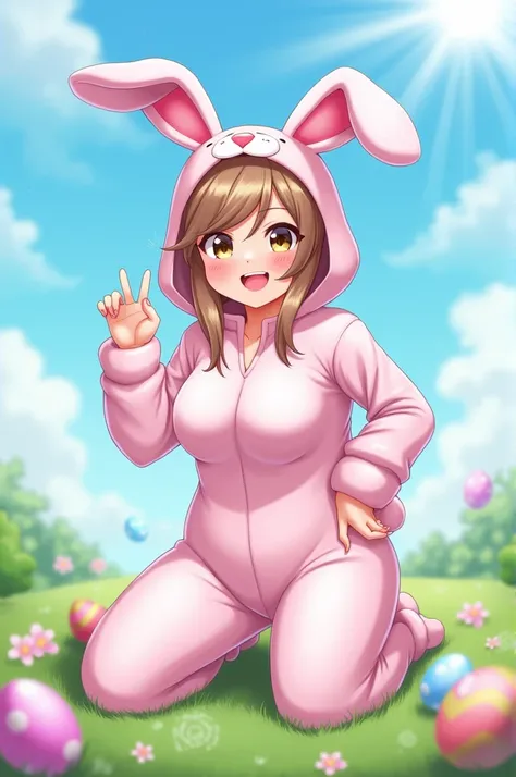 flat chested femboy, male, bunny suit, feminine, legs spread, thick thighs, curvy, drooling, blushing