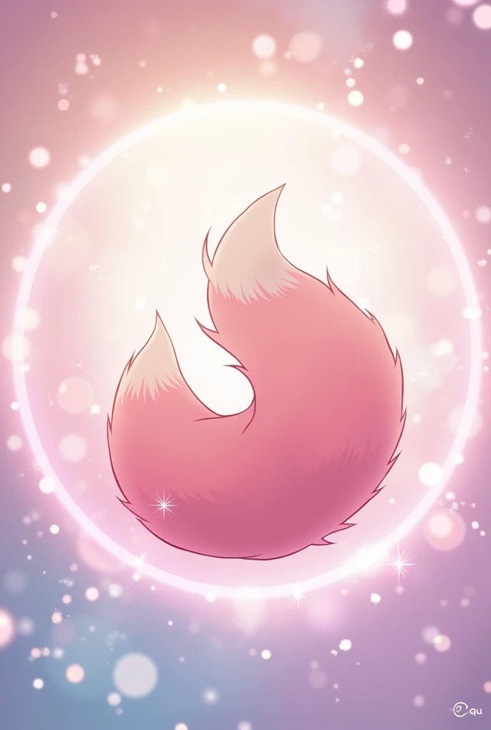 Circle with only one pink anime fox tail