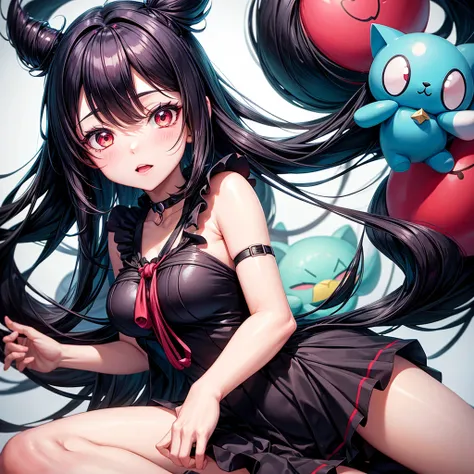 Humanization of Kuromi, high resolution, solo, Sanrio, One person, High resolution, Landmine Girl