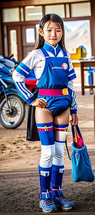 Mongolian Girl, 12, ((Wearing a Diaper))