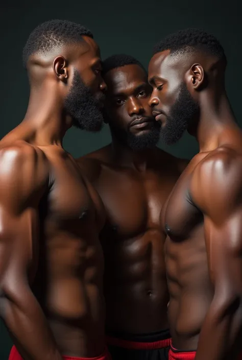 Three black men having sex