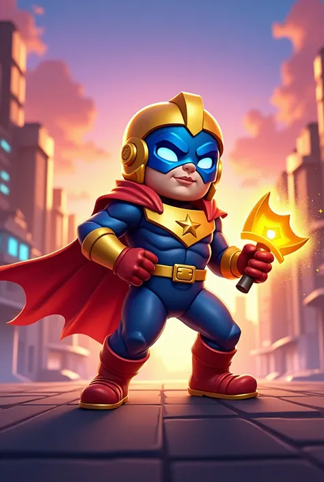 It MUST be game style brawl Stars skin concept for Carl topic is super hero make it very creative and unique 