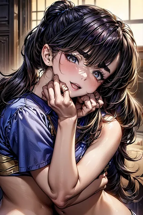 Browsing Caution, {Highest quality}, {so beautiful}, {Very detailedな}, {Best illustrations},,​(Highest quality, 8k, masterpiece:1.3,beautiful girl), (Very detailed)Glowing Skin,(((Long Hair,ponytail,Blue Ribbon,Beautiful Hair))),(Perfect Anatomy, Anatomica...