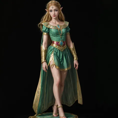 princes zelda, blue eyes, (best qualityer, ultra detail), (realisitic:1.37), beautiful and detailed face, ultra-realisitic textu...