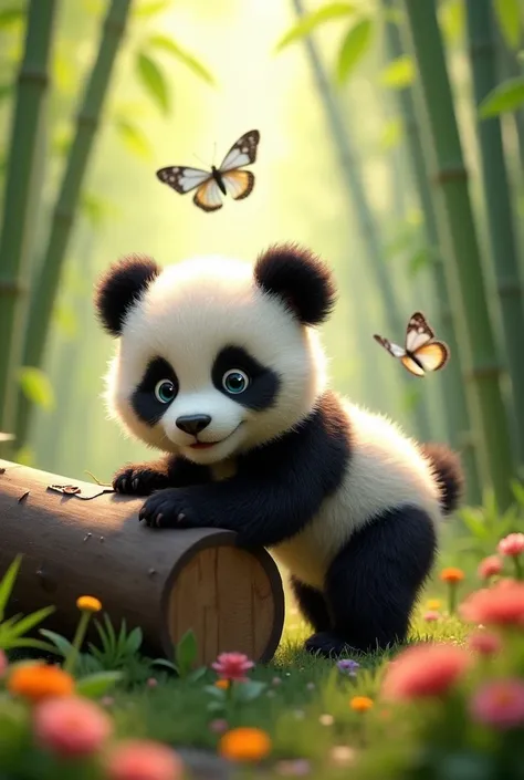 Create cute Panda images 3D 
