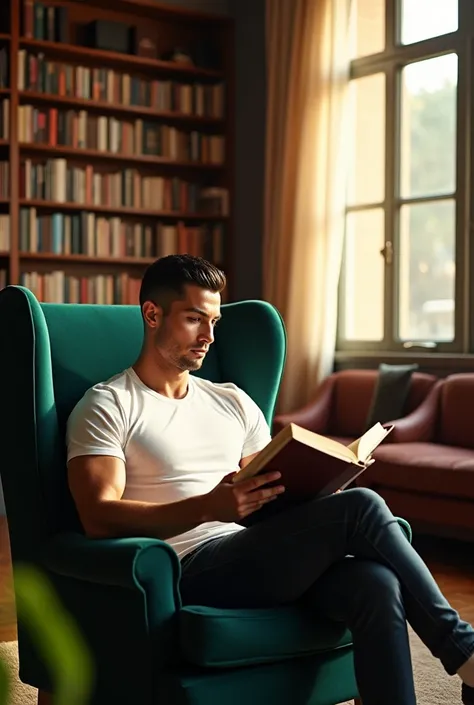 Show me Ronaldo  reading a book 