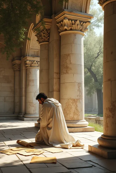 Pythogoras hiding at a temple of greek