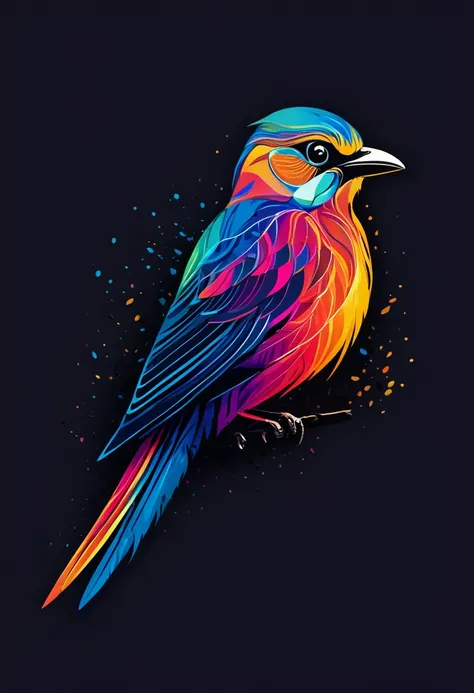 generate a mesmerizing t-shirt image featuring a bird with an organic design style using seaart. envision the bird with intricat...