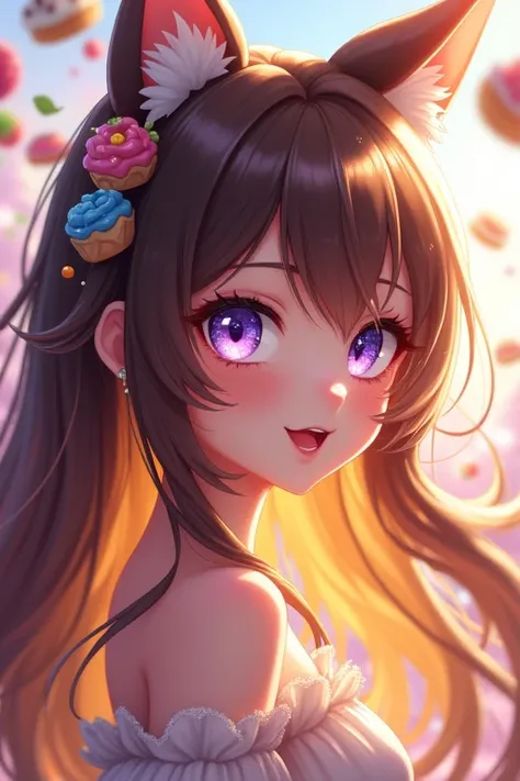 chest, Gaze, Long Hair, chest, solo, smile, Shortcuts, Open your mouth, Brown Hair, Blonde, Cat ear, Cat ear, Cat ear, Bunny ears, Animal ears, Bunny ears, Earrings, Earrings, smile, blue eyes, Open your mouth, Purple eyes, Golden Eyes, Closed eyes, Close ...