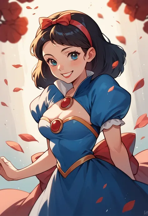 disney princess snow white, smiling , whole body